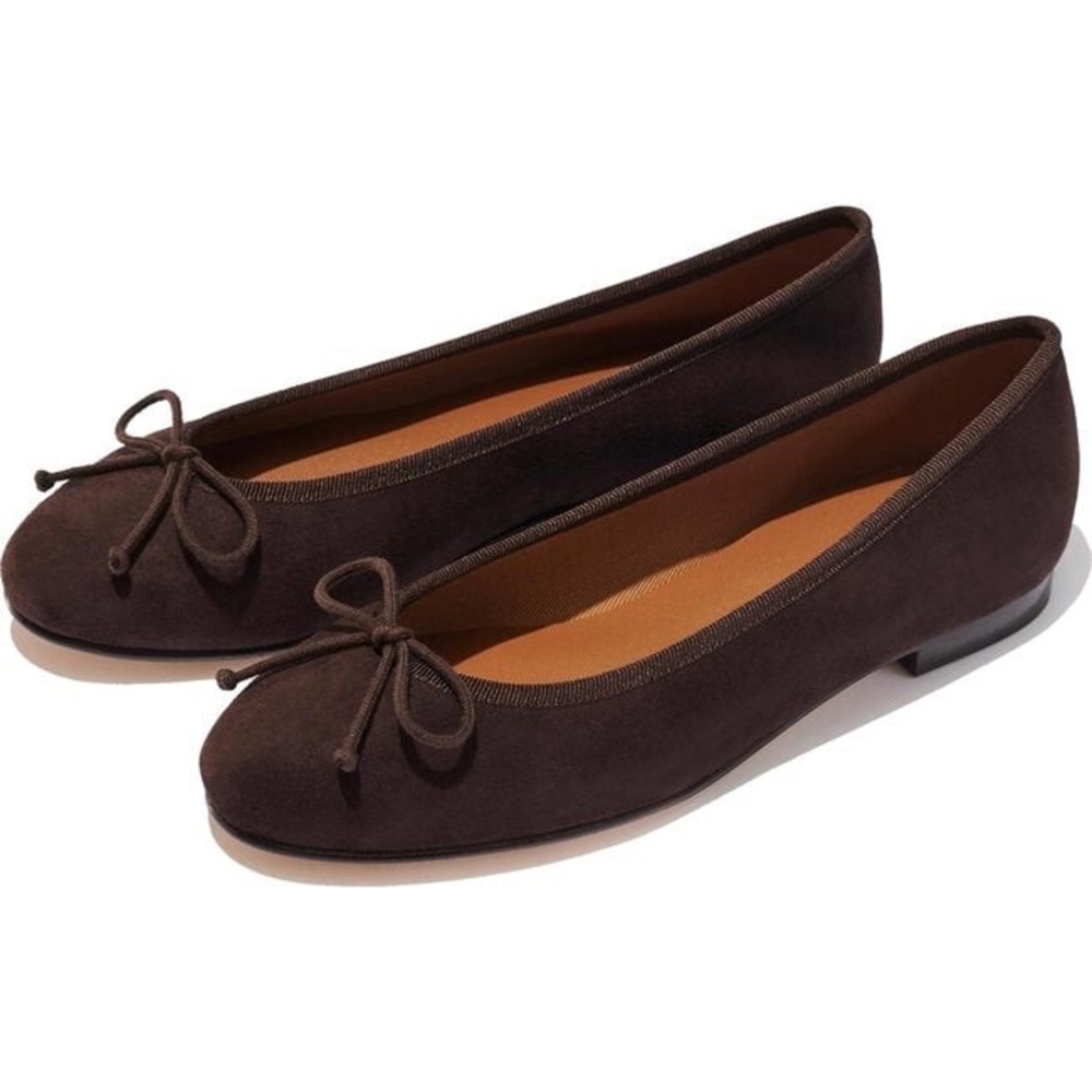 Margaux Demi Chocolate Suede Ballet Flat size 37